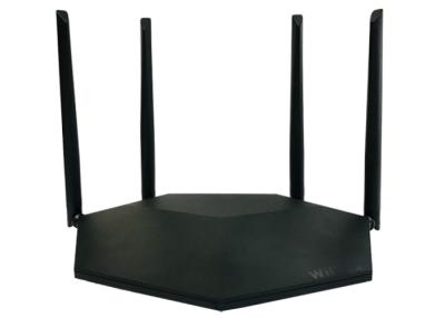 China 1800Mbps WiFi6 Router Dual Band black Plastic 4 Antennas Mesh WiFi Router for sale