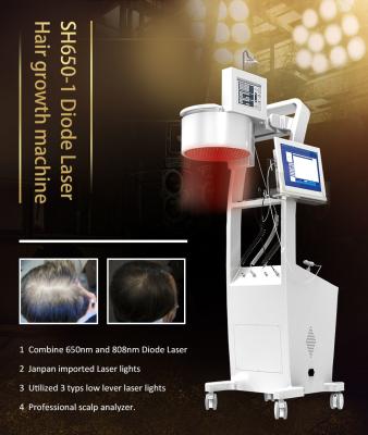 China Casco fotodinámico vertical del tratamiento del nuevo crecimiento de la máquina del crecimiento del pelo del laser del LED en venta