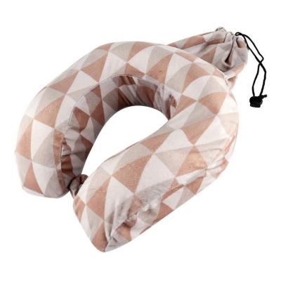 China Adjustable Foldable Memory Foam Neck Pillow For Supporting Travel Rest With Logo for sale