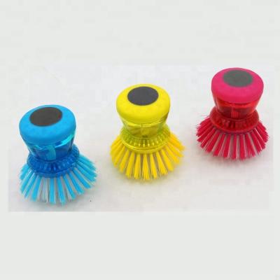 China Eco-Friendly Household Cleaning Brush Plastic Dish Liquid Soap Dispenser Dish for sale