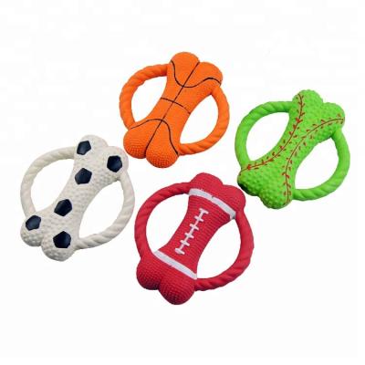 China OEM RJ201 Sustainable Printed Latex Dog Toys 13*12cm 2000pcs 40g for Dog Playing for sale