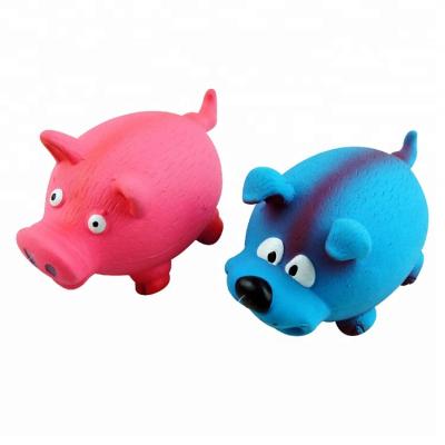 China OEM RJ209 Durable Pet Latex Dog Toys Pig Animal Shape 13cm 45g Sustainable for sale