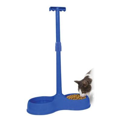 China PP Plastic Pet Food Bowls With Telescopic Handle OEM HN5002 Rounded Shape for sale