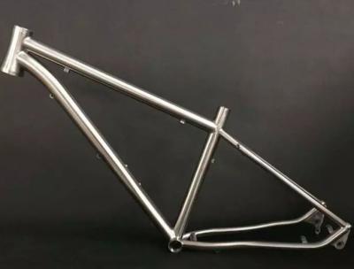 China Gr.9 Welding Titanium Bike Frame , Mountain Titanium Bicycle Frame 1.5-1.6kg Weight for sale