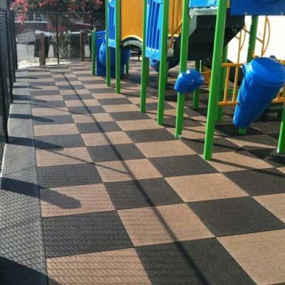 China IAAF Wear Resistance Playground Rubber Safety Tiles High Elasticity for sale