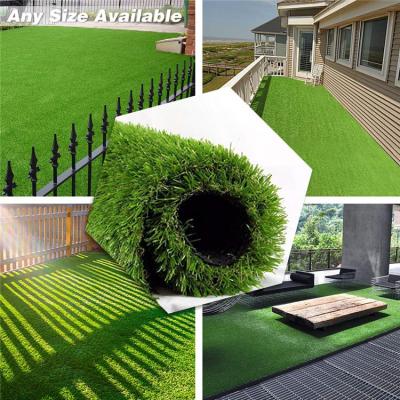China 9000 Dtex Artificial Lawn Grass Landscaping 20mm Plastic Carpet Decorative for sale