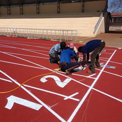 China All Weather Sport Flooring Sandwich System Running Track IAAF Certified for sale