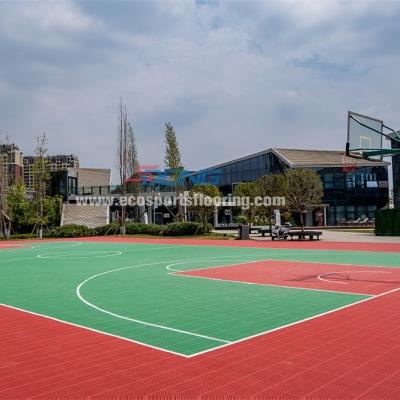 China Wear Resistant Outdoor Sports Surfaces Fireproof PP Interlocking Suspension Floor for sale