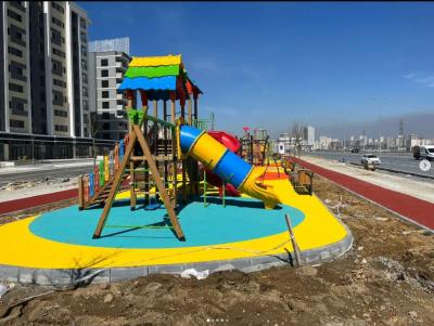 China UV-Stabilized Colored EPDM Rubber Playground Flooring Park Floor for sale