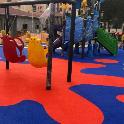 China EPDM 8-15mm Rubber Mat Flooring For Playground Athletic Running Track for sale