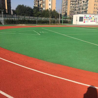 China Suelo de goma sintético de la PU de la prenda impermeable estándar 13m m de IAAF inofensivo en venta