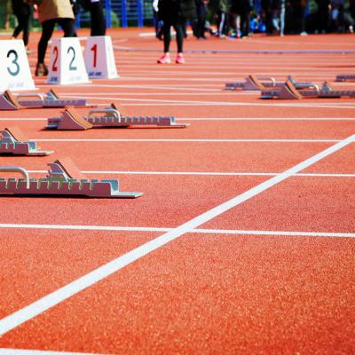 China 400m Synthetic Full PU Sandwich System Running Track for sale