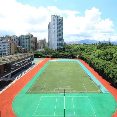 China Abrasion-resistant Synthetic Sports Flooring For Park Environmental Friendly Red for sale