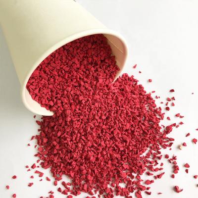 China SGS Red 3mm EPDM Granules Flooring Odorless SBR System Free Sample for sale