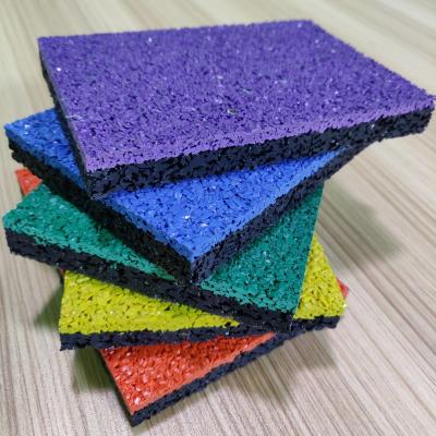 China EPDM Rubber Granules Interlocking Exercise Mat Fire Resistant Green for sale