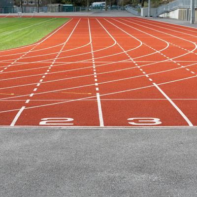 China Stadium Synthetic Athletic Flooring Rubber Running Track 20M Length for sale
