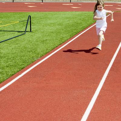 China 2.5mm Synthetic Sports Flooring Prefabricated System Running Track Multicolor for sale