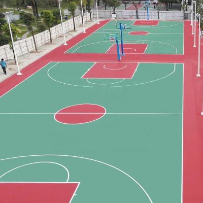 China Futsal Polyurethane Sports Flooring Green Blue Red Color for sale