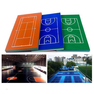 China IAAF PU Sports Flooring For Volleyball Badminton Court for sale