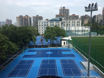 China Multifunction Shock Absorption Silicon PU Sports Flooring Harmless for sale