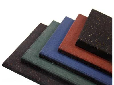 China Synthetic EPDM Interlocking Gym Safety Floor Mats  Anti - Bacterial for sale