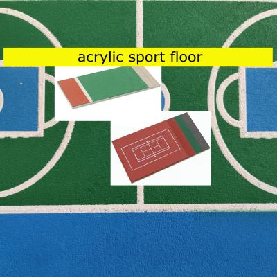 China Anti Corrosion Waterproof Acrylic Tennis Court Color Customized for sale
