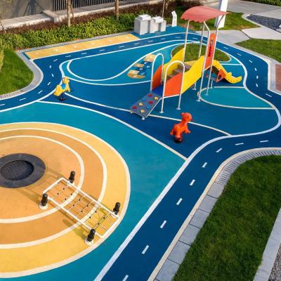 China 2 Layer EPDM Surface Poured Rubber Playground Flooring Epdm Scraps Material for sale