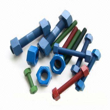 China Xylan Fluoropolymer Coated Stud Bolts and Nuts for sale