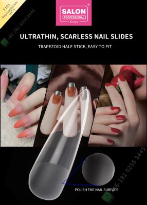 China 500pcs Sharp Shape Matte (No.5-9) Lady French Style Artificial False Nails Half Tips and Full Cover False Nail for sale