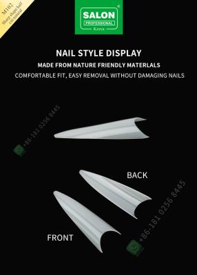 China Sharp Drops Shape Half Cut False Nail French Style Artificial Nail with ABS Fake Nail en venta