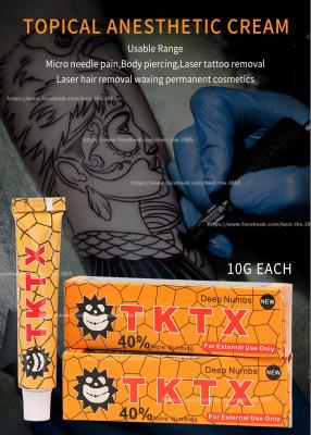 China Crema que entumece amarilla original 10g Microneedling de TKTX para el retiro del pelo del laser en venta