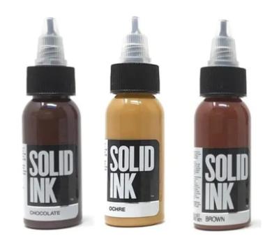 China Brown Tattoo Solid Ink Pure Permanent Makeup Pigment 30ML 60ML 120ML 260ML Organic Tattoo Pigment for sale