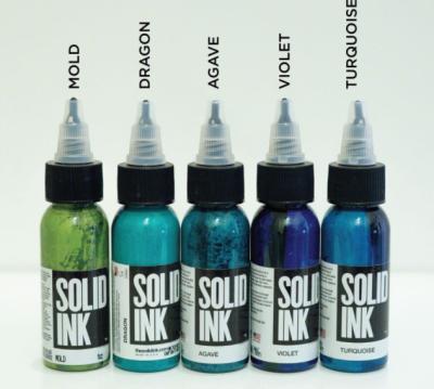 China Non Hazardous Colors Tattoo Ink Pigment Solid 30ML 60ML with glycerin for sale