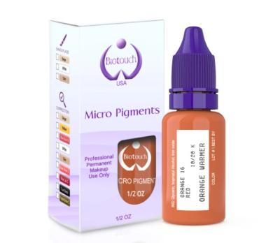 Китай Цвета пигмента Biotouch Micropigment бровь поставок Microblading макияжа оранжевого постоянная затеняя Micropigmentation продается
