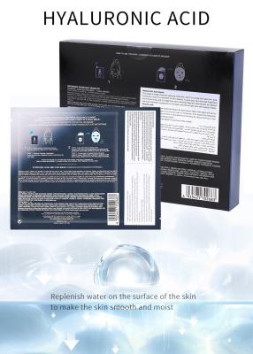 China Zuiver Materiaal die Gezichtsmasker7pcs Hyaluronic Zure Strakke Huid bevochtigen Te koop