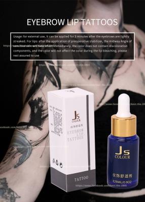 China Transparent JS Tattoo Numbing Solution Anti Allergy Numbing Gel Permanent makeup numb liquid à venda