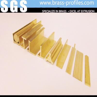 China Customised Copper Alloy Custom Extruded Profiles / Decorative Copper Profiles for sale