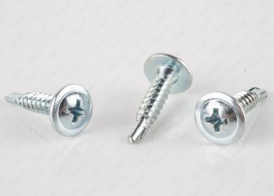 China Low Profile Self Drilling Bolts For Metal Flange Head Steel White Coated for sale