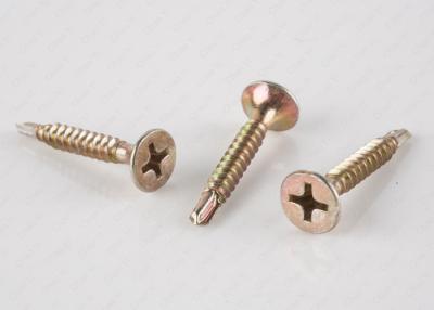 China Bugle Head Self Drilling Drywall Screws For Thick Metal Cr6 Yellow Zinc Plated for sale