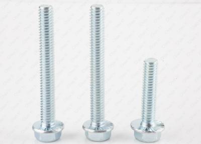 China Long Metric Hex Head Bolts , 17mm 18mm Hex Machine Bolt Cr3 Plated for sale