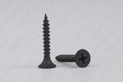 China 1 Inch 2 1/2 Inch Black Phosphate double lead  Drywall Screws For Plasterboard  Metal Studs for sale