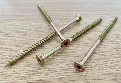China Zinc Timber Plastic Wood Screws Double Countersunk Head Partial Thread for sale