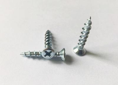 China Pvc Window Self Tapping Screws Coarse Thread Flat Over Csk Head With 4 Tiny Ribs for sale