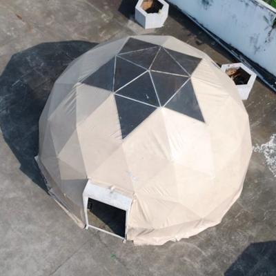 China Transparent Geo Dome Tent Shelter With Soft PVC Fabric Wall / Hot Steel Tube Dipping for sale