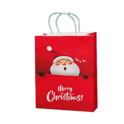 China Newest design Fashionable Christmas Gift Shopping bags Custom  Unique retail paper Kraft Eco-friendly Material for sale