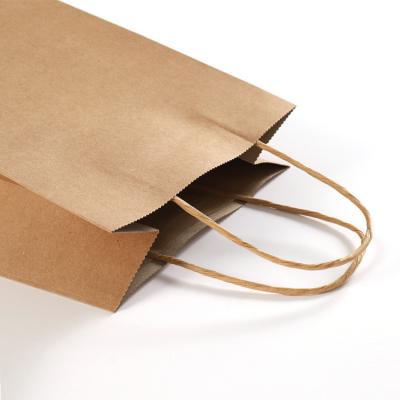 China Os sacos de papel brancos de Brown Kraft com costume dos punhos imprimiram Logo Gift For Shopping à venda