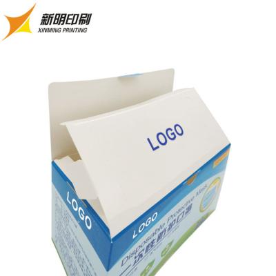 China Cartoon Pharmaceutical Packaging Box , 3 Ply Disposable Paper Pill Case With English for sale