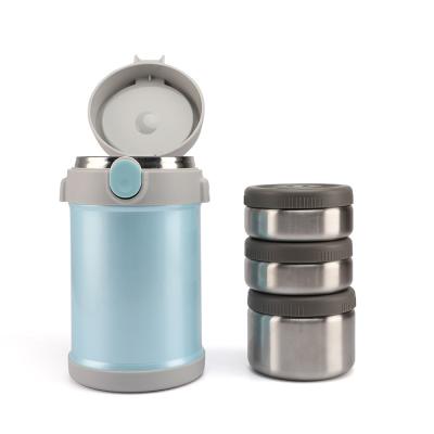 China 2L Vacuum Food Container Thermos Flask Stainless Steel Multiple Insulated Container for sale
