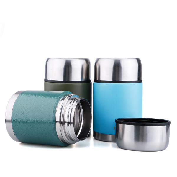 Quality 500ML 800ML Stainless Steel Vacuum Food Container Simple Healthy Food Jar for sale