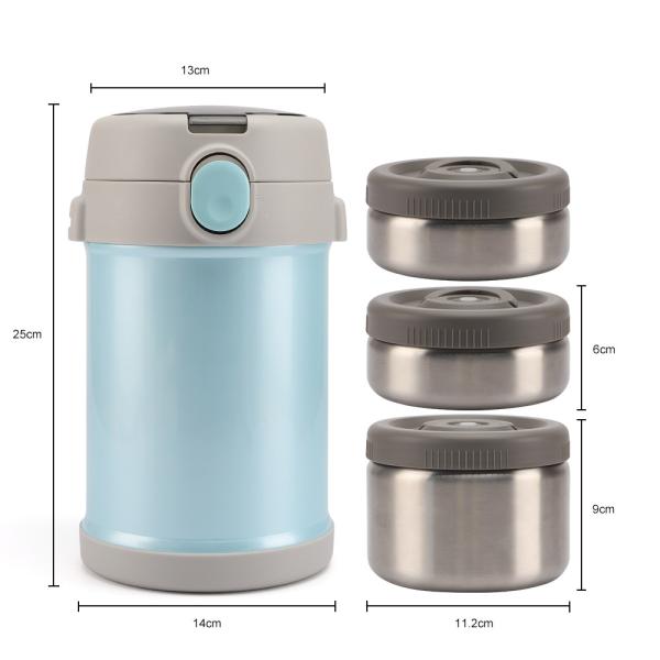 Quality Flask Set Vacuum Food Container Stainless Steel Insulated Thermos Food Jar for sale